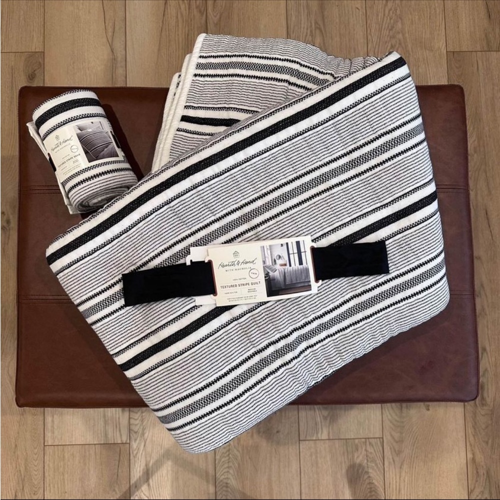 Twin - Textured Stripe Quilt - Hearth & Hand